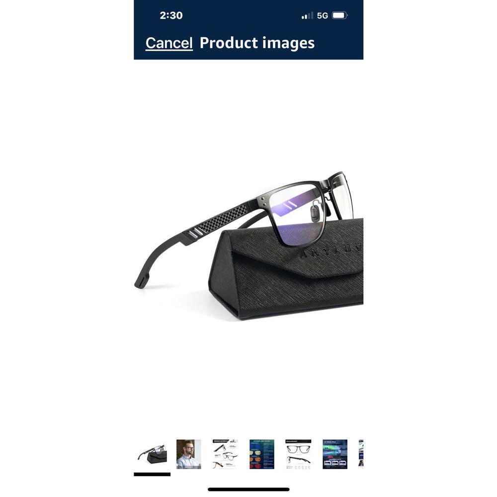 ANYLUV Blue Light Blocking Glasses Men Computer Gaming Glasses Lightweight Al-Mg